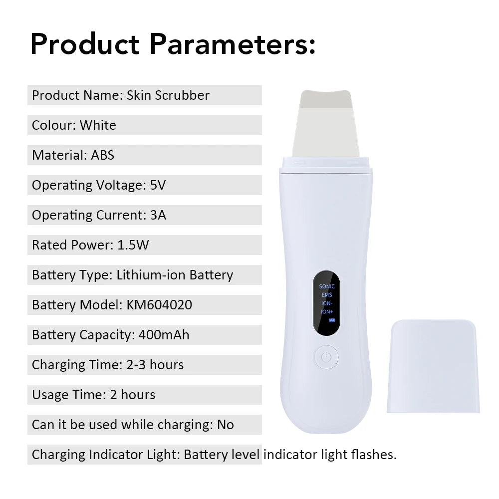 Ultrasonic Skin Scrubber: Ion Facial Cleanser
